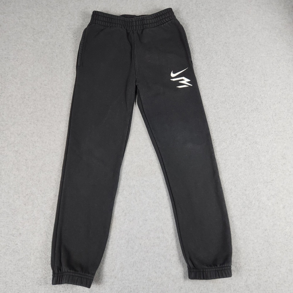 Nike 3Brand Joggers Sweatpants Boys M Black Fleece Lined Athletic Performance